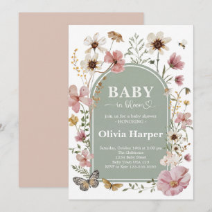 Faire-part de Naissance Fille Baby in Bloom