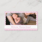 Faire-part de naissance fille bébé personnalisable (Devant)