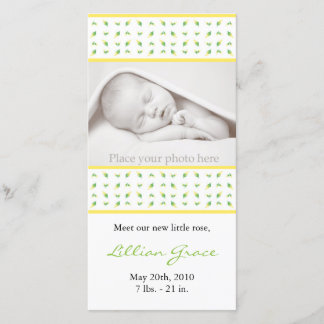 Faire-part de naissance fille - Carte photo