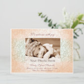 Faire-part de naissance fille classique rose (Debout devant)