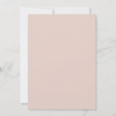 Faire-part de naissance fille coeur rose minimalis (Dos)