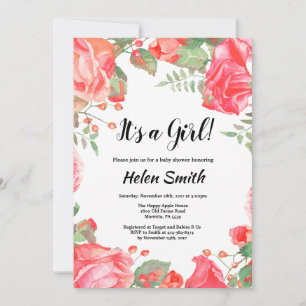 Faire-Part de Naissance Fille Fleurs Violettes