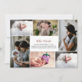 Faire-part de naissance fille garçon multi-photo (Devant)