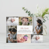 Faire-part de naissance fille garçon multi-photo (Debout devant)