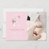 Faire-part de naissance fille initiale E (Devant)