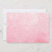 Faire-part de naissance fille Monogramme Rose Aqua (Dos)