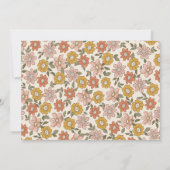 Faire-part de naissance fille | Photo florale de n (Dos)