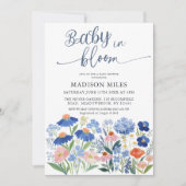 Faire-part de Naissance Fleur de Bleuet à l'Aquare (Devant)
