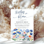 Faire-part de Naissance Fleur de Bleuet à l'Aquare