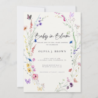 Faire-Part de Naissance Fleurie Baby in Bloom