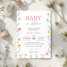 Faire-Part de Naissance Fleurie Baby in Bloom