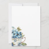 Faire-Part de Naissance Fleurs Bleues "Un Bébé Est (Dos)