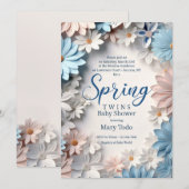 Faire-part de naissance Fleurs de Printemps (Devant / Derrière)