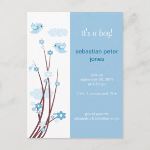 Faire-part de naissance Fleurs de printemps Bébé O