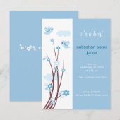 Faire-part de naissance Fleurs de printemps Bébé O (Devant / Derrière)