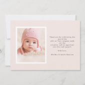 Faire-part de naissance floral (Dos)