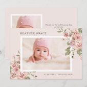 Faire-part de naissance floral (Devant / Derrière)