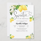 Faire-part de naissance floral au citron (Devant)