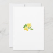 Faire-part de naissance floral au citron (Dos)