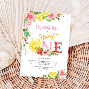 Faire-part de naissance floral citron "Sweet One"