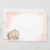 Faire-part de naissance Floral Citrouille blanc av (Dos)