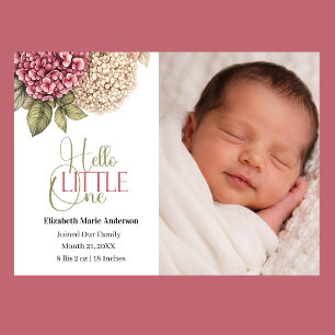 Faire-part de naissance floral Hydrangea Photo de