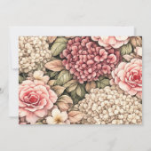Faire-part de naissance floral Hydrangea Photo de (Dos)