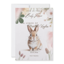 Faire-part de naissance floral Sweet Bunny modifia
