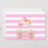 Faire-part de naissance florale de la petite fille (Dos)