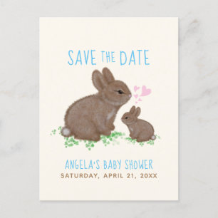 Faire-part de naissance Garçon Baby Shower Cœurs d