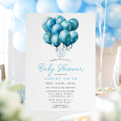 Faire-Part de Naissance Garçon Ballons Bleus Aquar