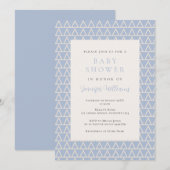 Faire-part de naissance garçon bleu moderne Bohème (Devant / Derrière)