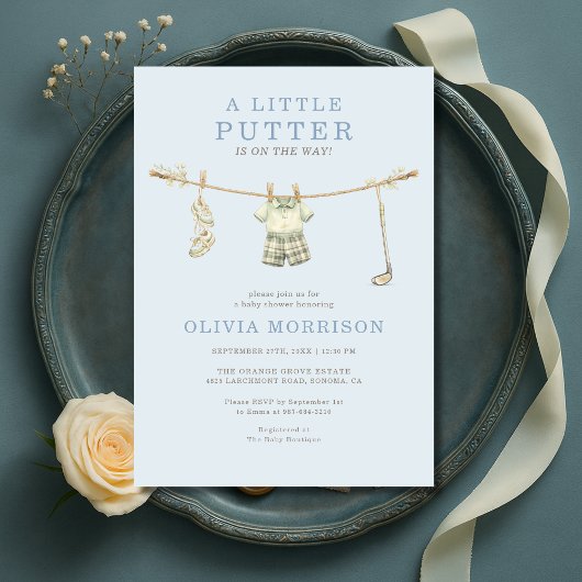 Faire-Part de Naissance Garçon Golf Little Putter
