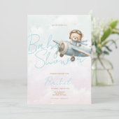 Faire-part de naissance garçon Ourson Vintage (Debout devant)