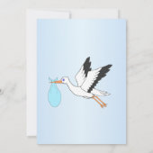Faire-part de Naissance Garçon Stork Livraison Spé (Dos)
