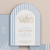 Faire-part de naissance garçon vintage avec rayure