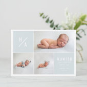 Faire-part de naissance géométrique moderne multip (Debout devant)