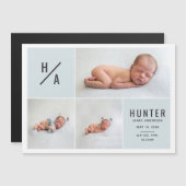 Faire-part de naissance géométrique moderne multip (Devant / Derrière)