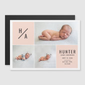 Faire-part de naissance géométrique moderne multip (Devant / Derrière)