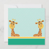 Faire-part de naissance Giraffe Twins (Dos)