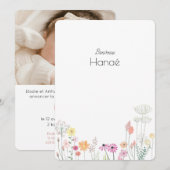 Faire-part de naissance Hanaé (Devant / Derrière)