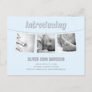 Faire-part de naissance Hanging Pictures - Baby Bo