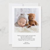 Faire-part de naissance Hello Drapeau Bunting Bleu (Dos)