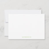 Faire-Part de Naissance Hello Script Photo Vert -  (Dos)