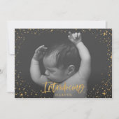 Faire-part de naissance introduction d'étoiles d'é (Devant)