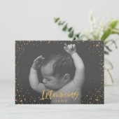 Faire-part de naissance introduction d'étoiles d'é (Debout devant)