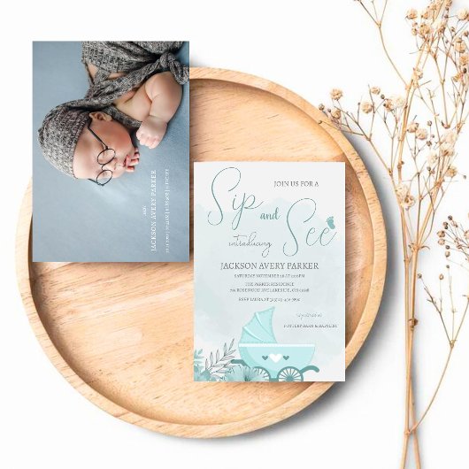 Faire-part de naissance Invitation Sip'nSee  Photo
