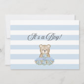 Faire-part de naissance islamique de bébé garçon (Dos)