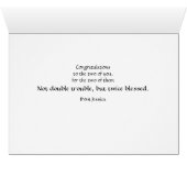 faire-part de naissance jumeau , bernache (Intérieur Horizontal (Bas))