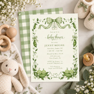 Faire-Part de Naissance Jumeaux Deux Petits Pois d